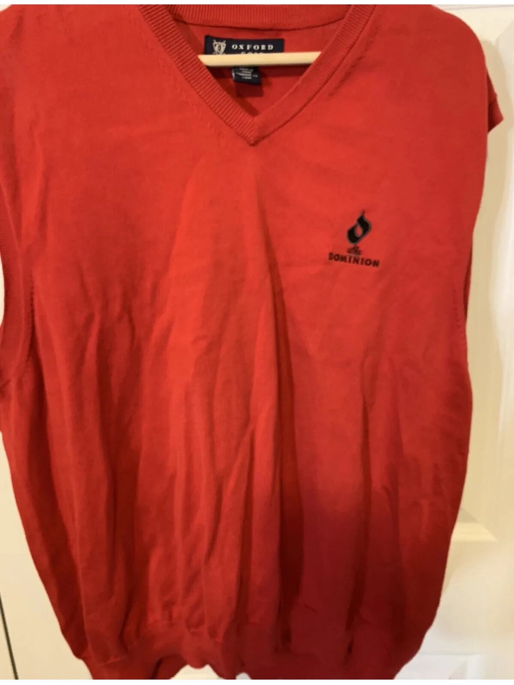 Oxford Golf Mens‎ Sz XL Sleeveless Vest Red The Dominion V-Neck Sweater